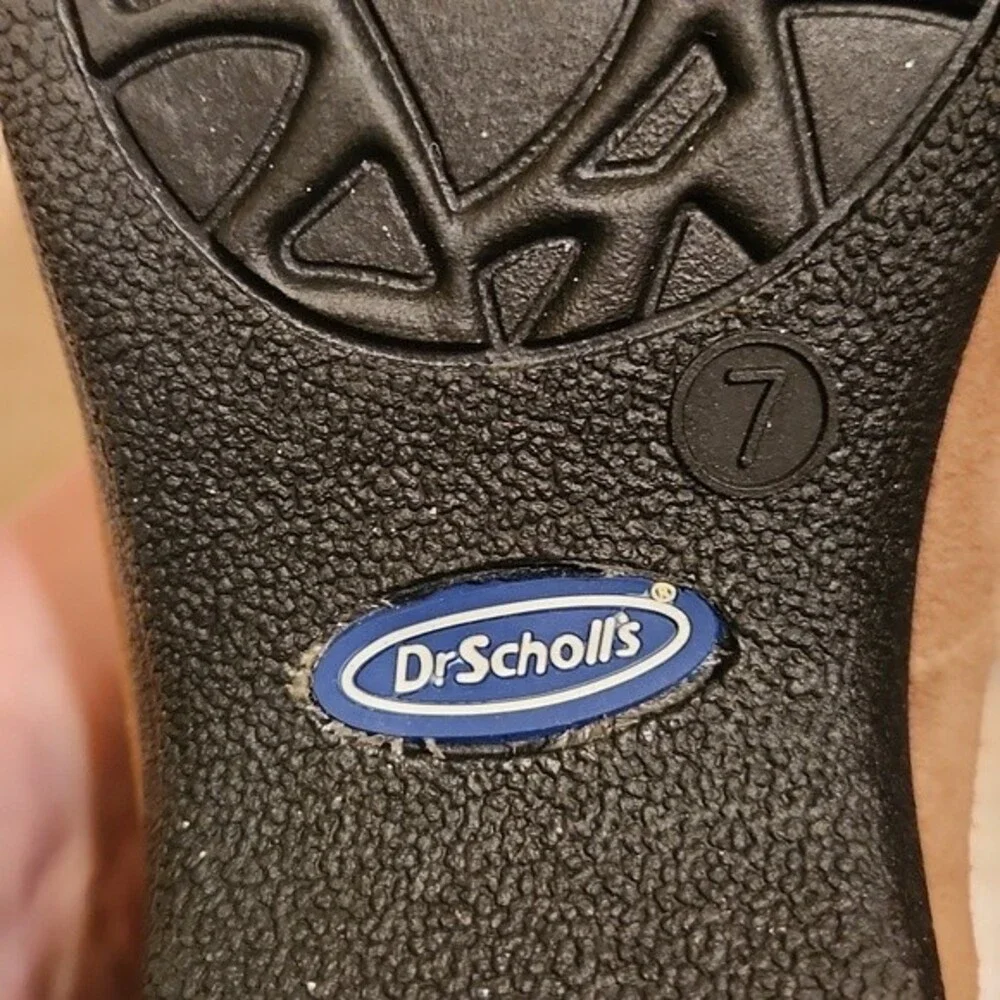 Dr. Scholl's Brown Suede Ankle Boots w/  Faux Fur Size 7